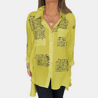 Blusen für Damen - Elegante Longbluse mit Druk für Sommer