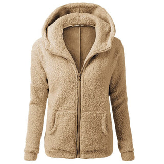 Fleecejacke - Warme Fleecejacke mit Kapuze für Damen