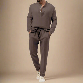 Casual shirt met luchtige broek voor heren