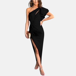 Abendkleid für Damen - Elegantes One-Shoulder Volantkleid für Hochzeiten