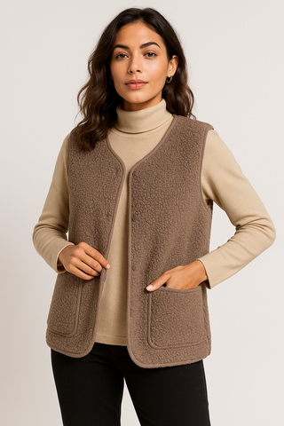 Plüsch-Weste für Damen