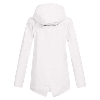 Regenjacke - Wasserdichte Lange Windbreaker mit Kapuze für Damen