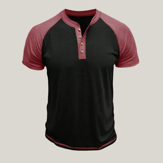 Henley T-Shirt für Herren - Modernes T-Shirt mit V-Ausschnitt für den Sommer