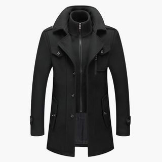 Wollmantel - Premium Lange Wasserfeste Jacke für Herren