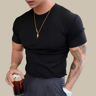 Muskel T-shirt - Premium gestricktes T-Shirt für Herren