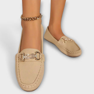 Halbschuhe für Damen | Bequemen Mokassins mit Fußbett für Sommer