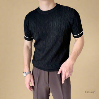 Ganti Marbella T-Shirt | Luxuriöses Casual gestricktes T-Shirt für Herren