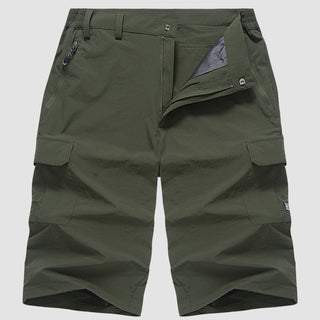 Cargoshort für Herren - 3/4 Kurze Stretch Hose mit Seitentaschen für Outdoor