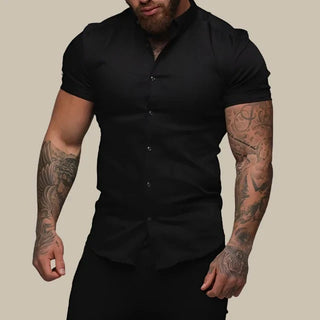Kurzarm Hemd für Herren - Premium Sommerhemd aus Stretch