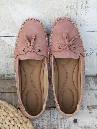 Halbschuhe für Damen - Bequeme Mokassins mit Fußbett für Sommer