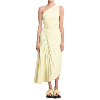 Abendkleid für Damen - Elegantes One-Shoulder Brautjungfernkleid