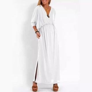 Maxikleid für Damen - Luftiges Sommerkleid mit 3/4 Ärmeln