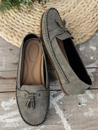 Halbschuhe für Damen - Bequeme Mokassins mit Fußbett für Sommer