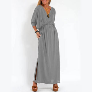 Maxikleid für Damen - Luftiges Sommerkleid mit 3/4 Ärmeln