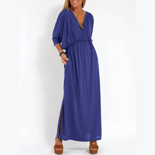 Maxikleid für Damen - Luftiges Sommerkleid mit 3/4 Ärmeln
