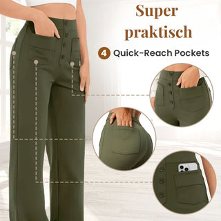 ComfyFit Hose - Bequeme Stretch Stoffhose mit Bauch-weg Effekt