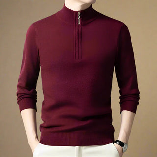 Troyer - Premium Strick Pullover mit Reißverschluss für Herren