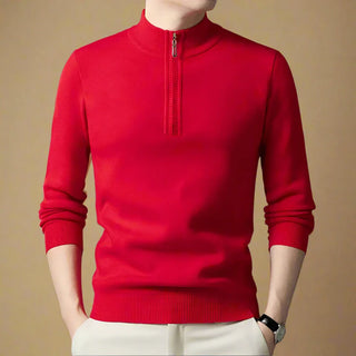 Troyer - Premium Strick Pullover mit Reißverschluss für Herren