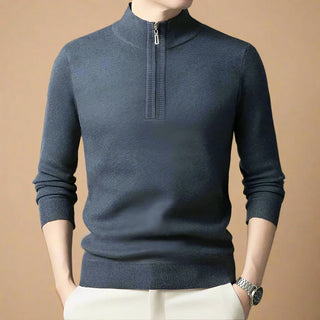 Troyer - Premium Strick Pullover mit Reißverschluss für Herren