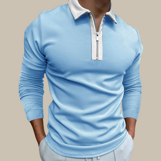 Poloshirt für Herren - Modisches Langarm-Poloshirt für den Sommer
