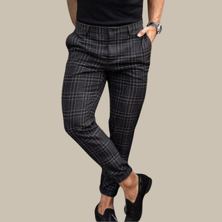 Ganti Premium Hosen | Moderne karierte Slim-Fit-Herrenhose mit Pockets