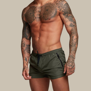 Aqua Di Man Badehose | Schnelltrocknende Shorts mit Stretch und Reißverschluss für Herren