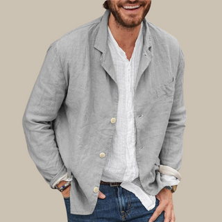 Sakko für Herren - Eleganter italienischer Leinen-Optik Sommerjacke