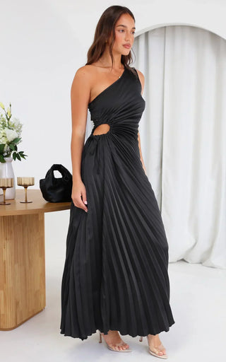 Abendkleid für Damen - Elegantes One-Shoulder Brautjungfernkleid