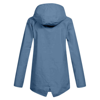 Regenjacke - Wasserdichte Lange Windbreaker mit Kapuze für Damen