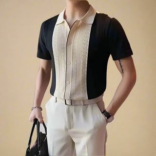 Ganti Poloshirt | Retro-Casual gestricktes Shirt für Herren