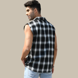 Muscle Hemd für Herren - Muscle-Fit karierte Tank-Top-Bluse für den Sommer