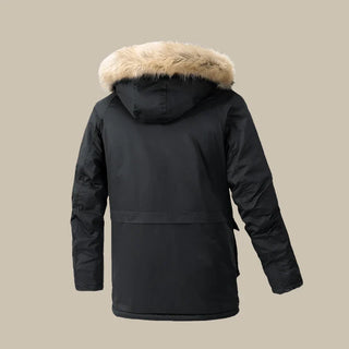 Iron Parka | Langer warmer Wintermantel für Herren mit Fleece-Futter und Pelzkragen