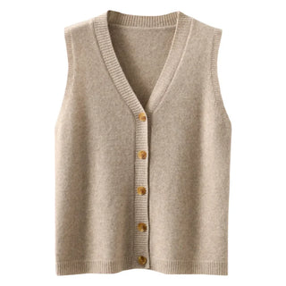 Strickweste für den Herbst - Vintage ärmellose Strickweste für Damen