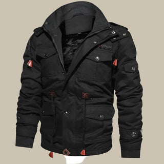 Iron Winterjacke Herren | Wattierte wasserdichte Winterjacke mit Kragen