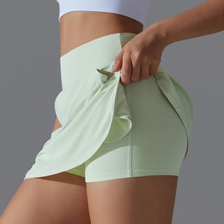 2-in-1 Sportrock - Schnelltrocknende Gym Short für Damen