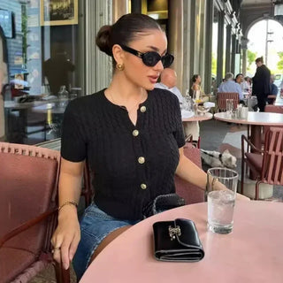 Strickweste für den Herbst - Elegante ärmellose Cardigan mit Knöpfen für Damen