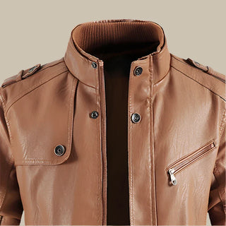 Iron Winterjacke | Vintage Faux Leder-Winterjacke für Herren