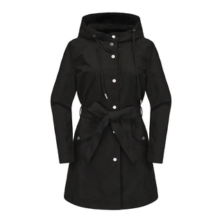 Carmen Regenjacke -  Wasserfeste Lange Damen Jacke mit Kapuze
