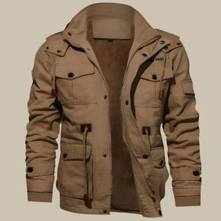 Iron Winterjacke Herren | Wattierte wasserdichte Winterjacke mit Kragen