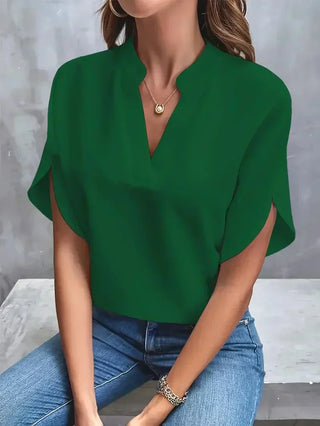 Bluse für Damen - Stilvolles Top mit kurzen Ärmeln für den Sommer