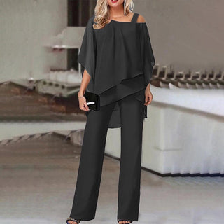Zweiteiler für Damen - Twin-Set mit Blusenshirt und Sommerhose