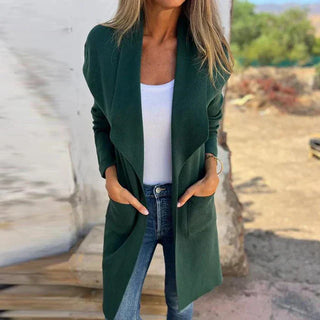 Übergangsjacke für Damen - Luftige Strickjacke mit Taschen