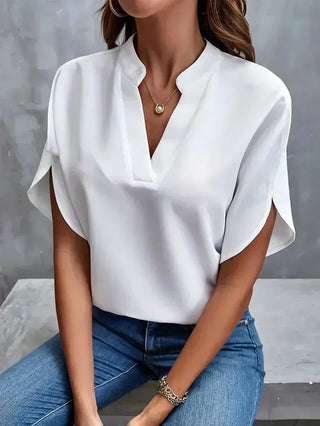 Bluse für Damen - Stilvolles Top mit kurzen Ärmeln für den Sommer