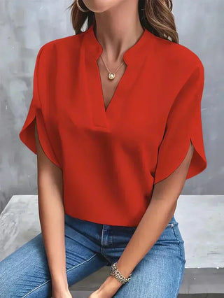 Bluse für Damen - Stilvolles Top mit kurzen Ärmeln für den Sommer