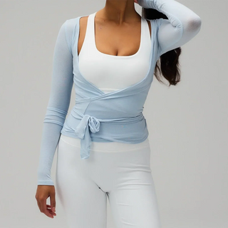 Pilates Cardigan - Sport Wickel-Top für Yoga & Fitness