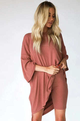 Zweiteiler für Damen - Bequemes Sommerset mit T-Shirt & Sweatshorts