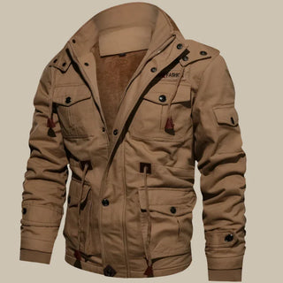 Iron Winterjacke Herren | Wattierte wasserdichte Winterjacke mit Kragen