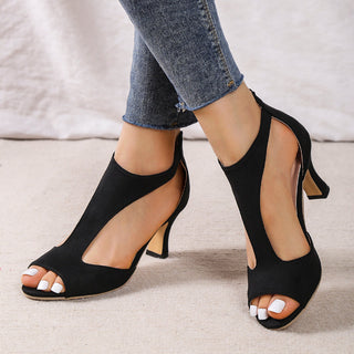 Sandaletten für Damen - Bequeme Peeptoe Pumps für Sommer