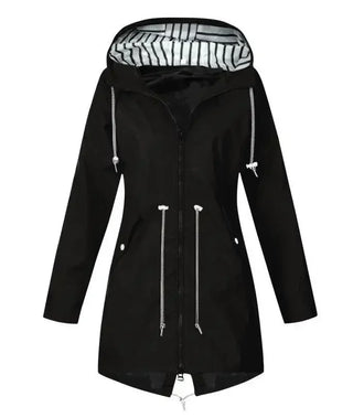 Viva Regenjacke -  Wasserfeste Lange Damen Jacke mit Kapuze