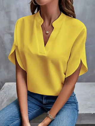 Bluse für Damen - Stilvolles Top mit kurzen Ärmeln für den Sommer